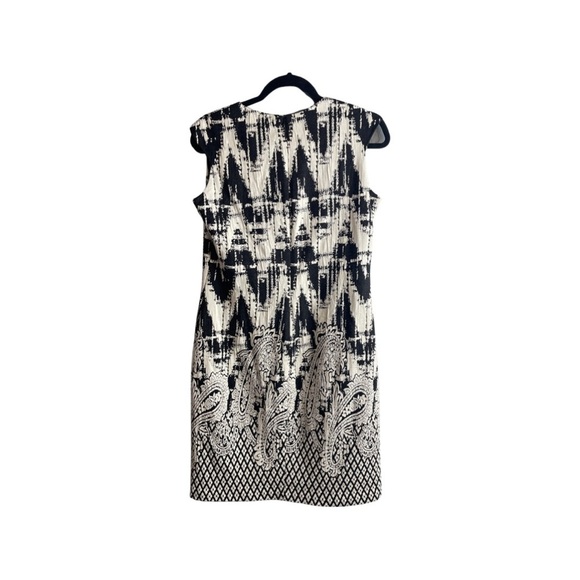 Lo’ Fassi black and white zigzag and paisley/diamond print dress 11/34 - Picture 2 of 8